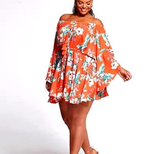 Off The Shoulder Floral Romper